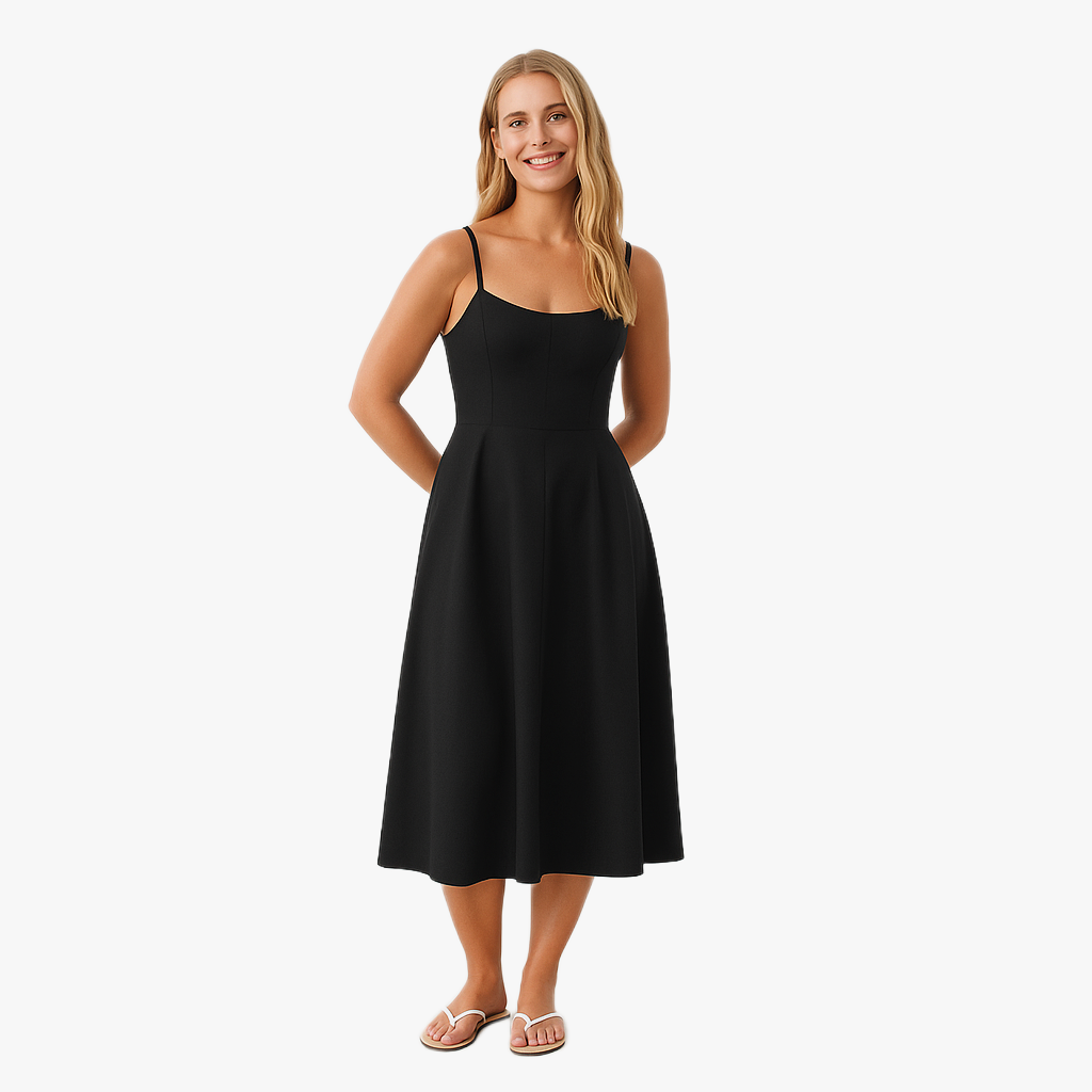 Stylish Summer Midi Dress with Pockets