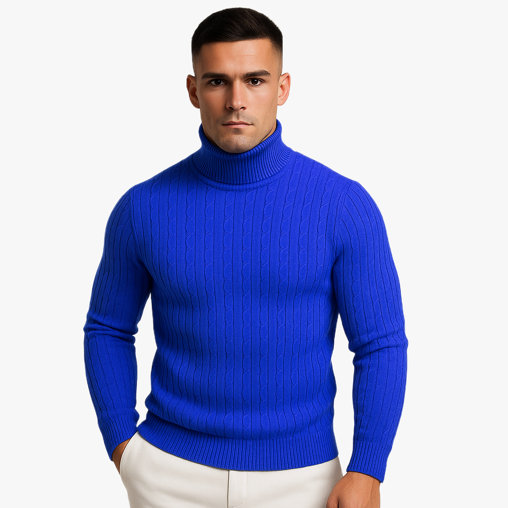 Elegant Men's Roll Neck Sweater