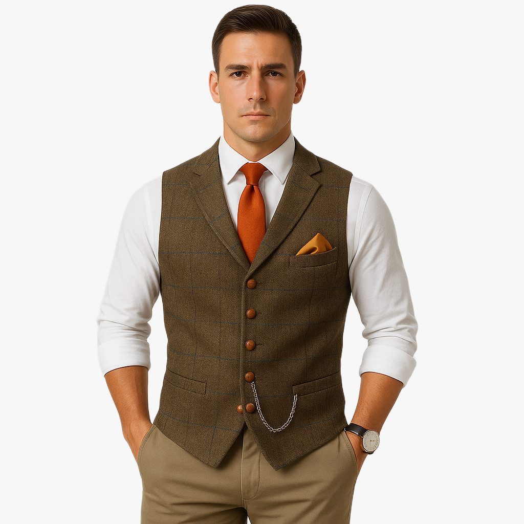 Elegant Vintage Style Men's Waistcoat