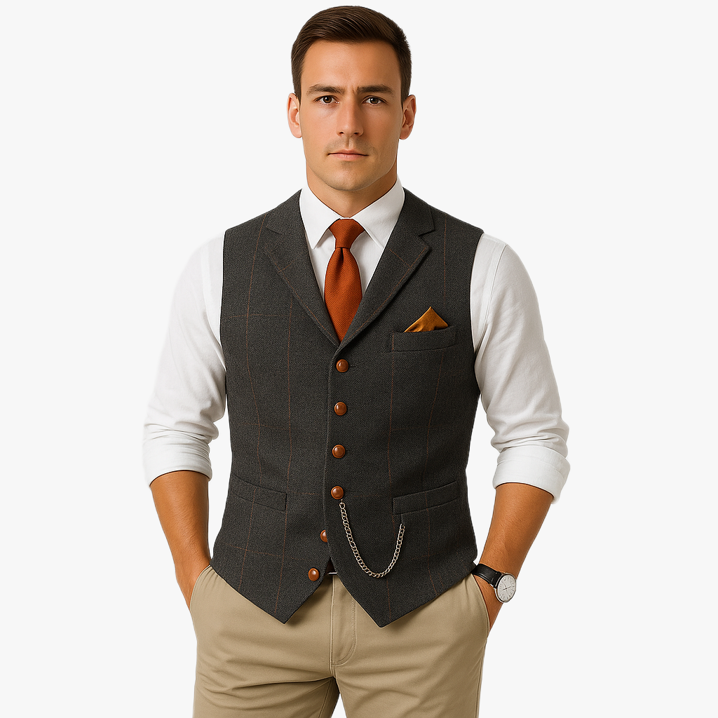 Elegant Vintage Style Men's Waistcoat