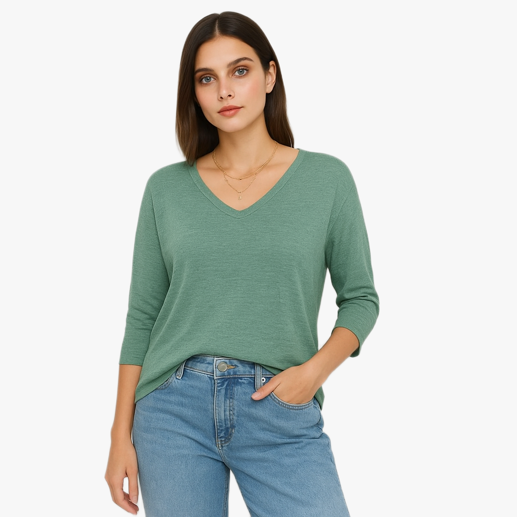 Stylish Women's V-Neck Knit Top