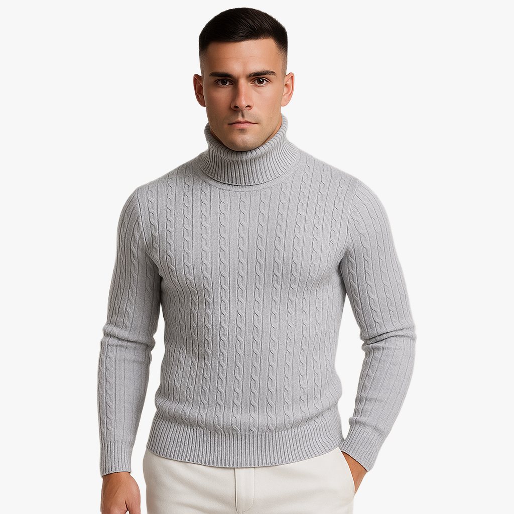 Elegant Men's Roll Neck Sweater
