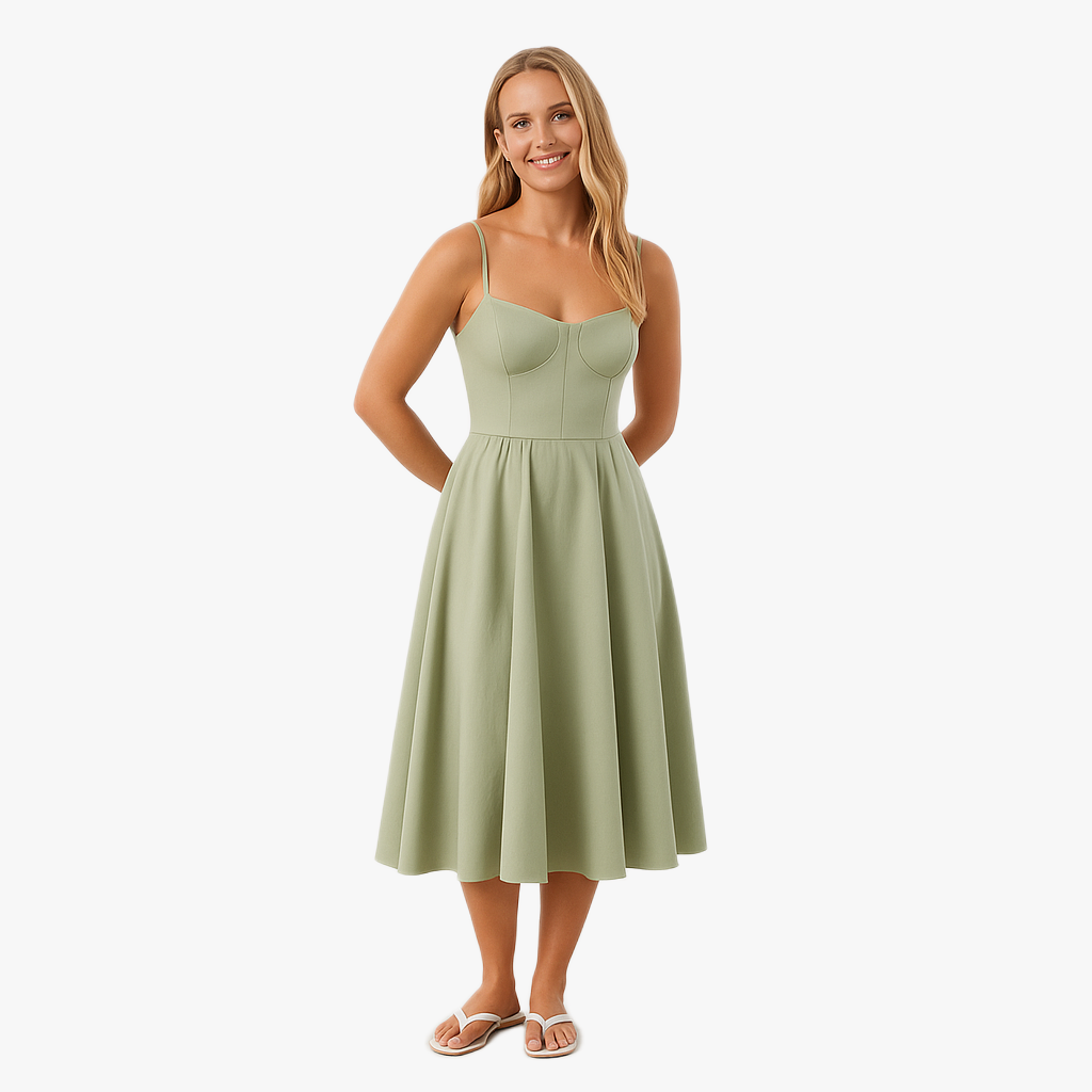 Stylish Summer Midi Dress with Pockets