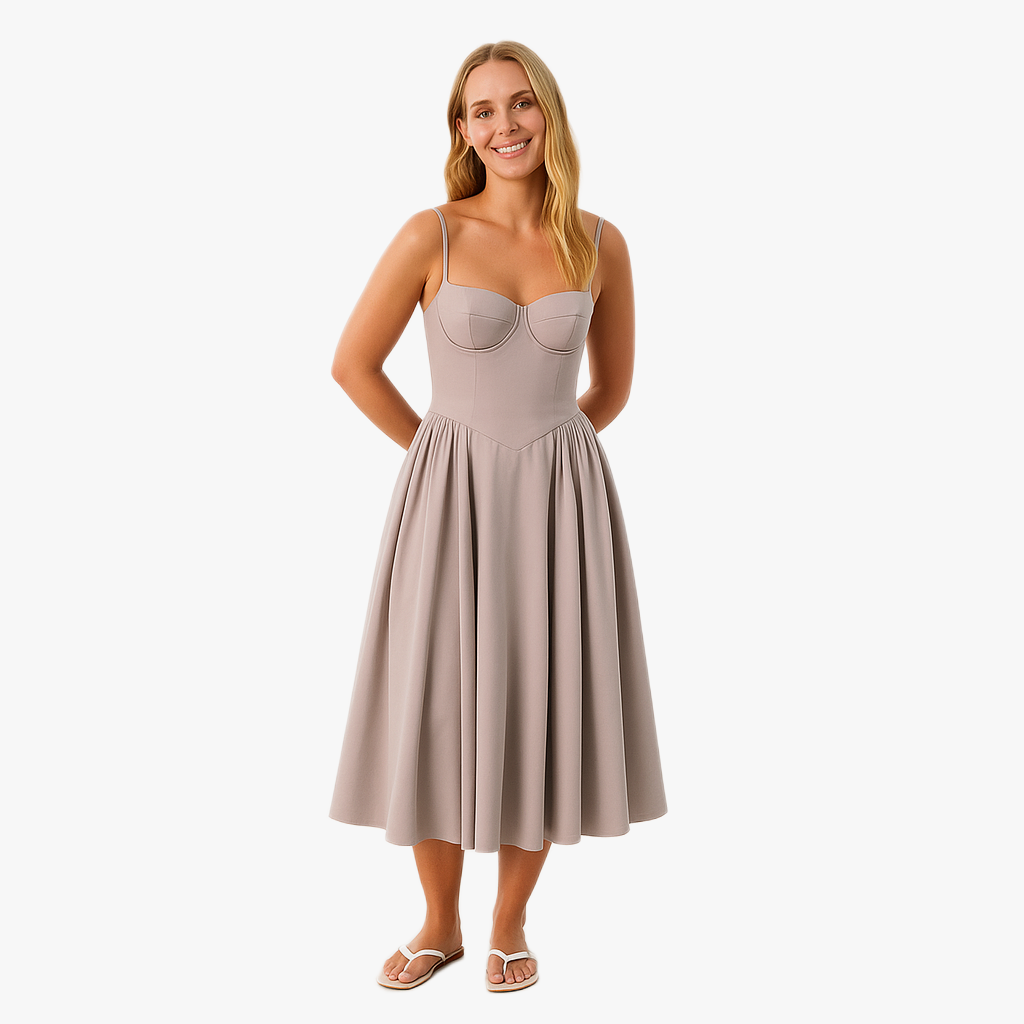 Stylish Summer Midi Dress with Pockets