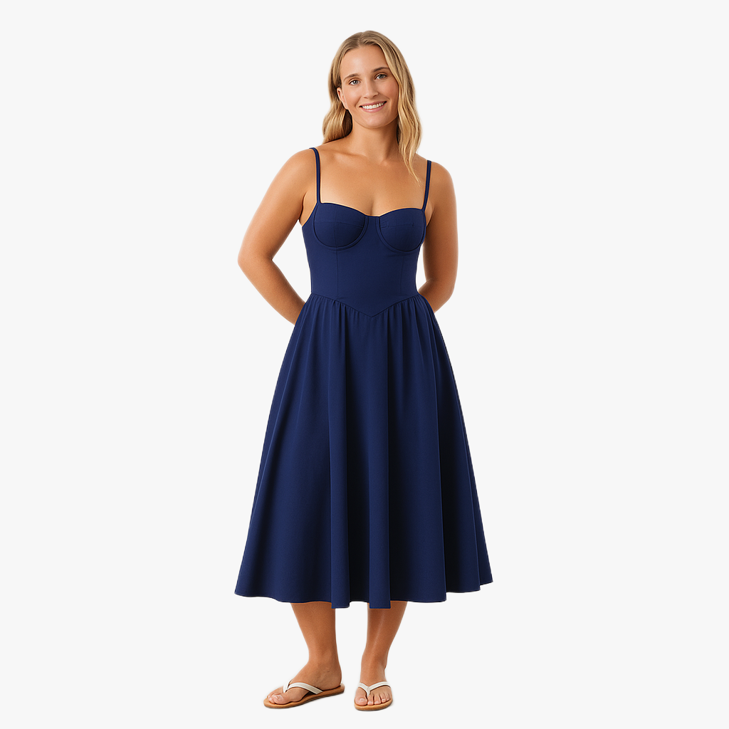 Stylish Summer Midi Dress with Pockets
