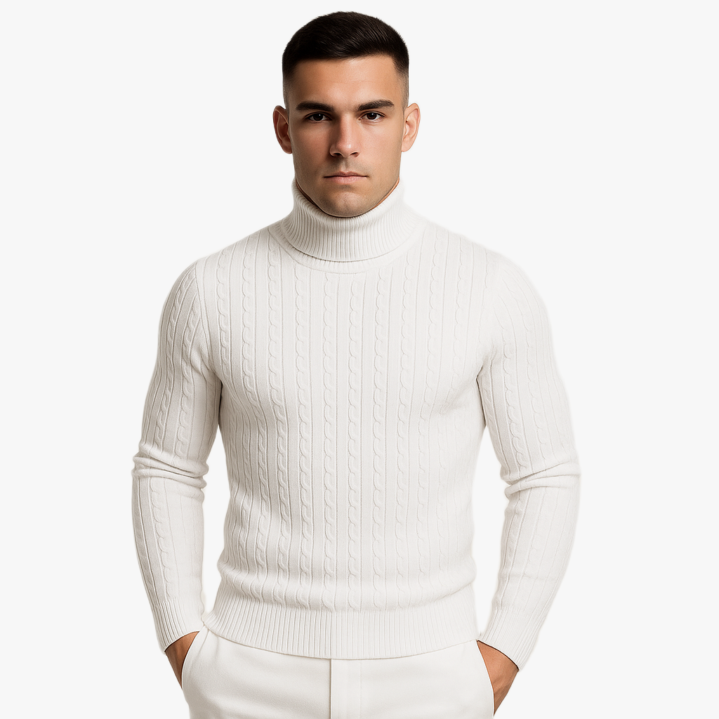 Elegant Men's Roll Neck Sweater