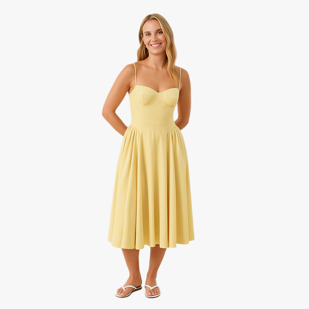 Stylish Summer Midi Dress with Pockets